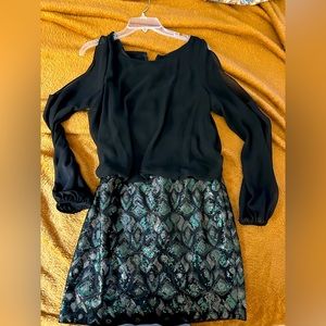 Aidan Sequin blouson cocktail dress size 12